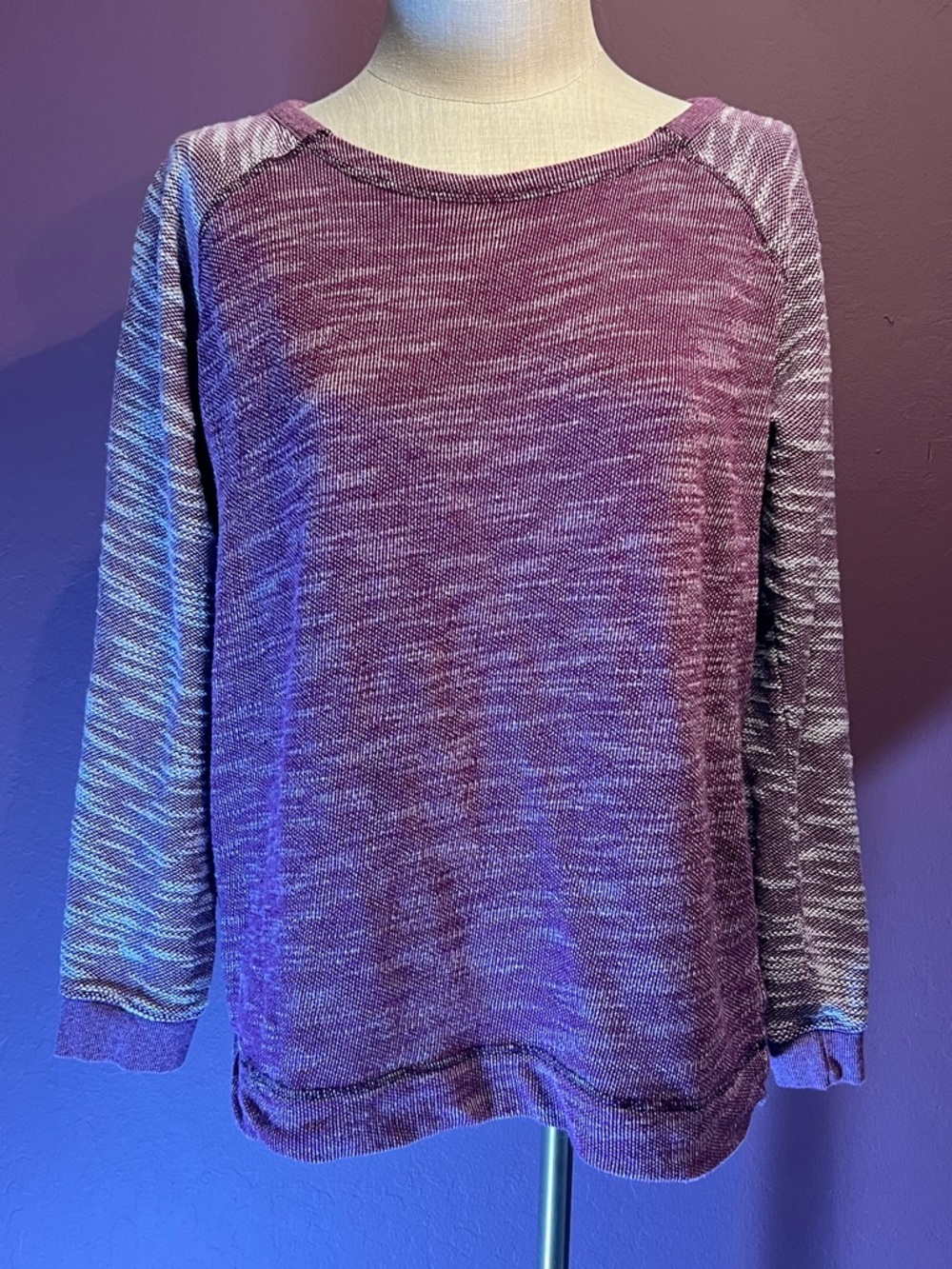 💜Champion Marled Purple Crewneck Lightweight Sweatshirt